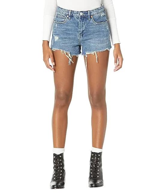 The Barrow High-Rise Five-Pocket Cutoffs Shorts with Small Rips in Cabin Fever