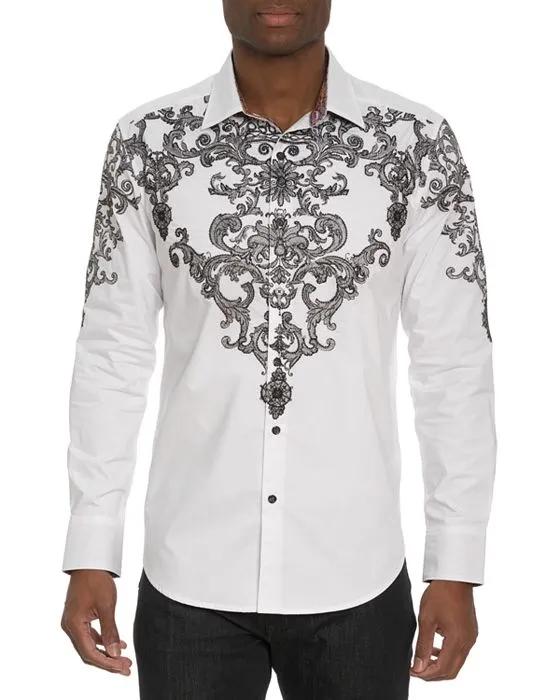 The Fine Filigree Limited Edition Cotton Embroidered Classic Fit Button Down Shirt