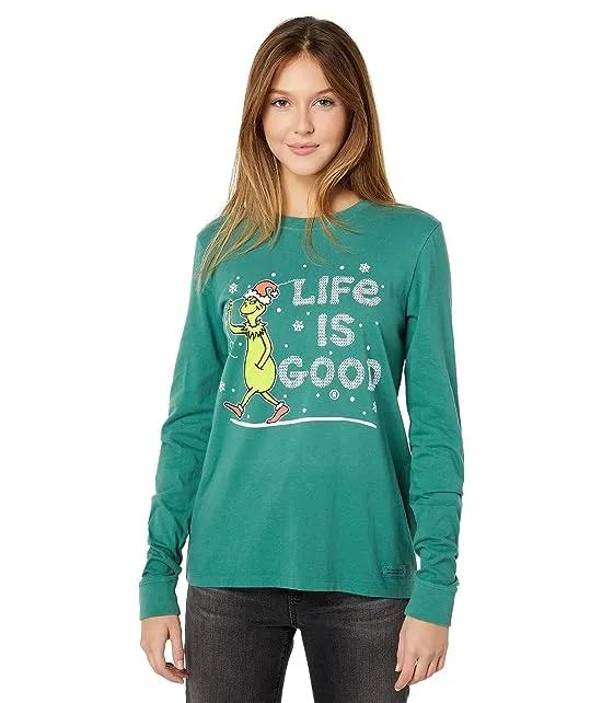 Life is Good The Grinch Unraveled Long Sleeve Tee