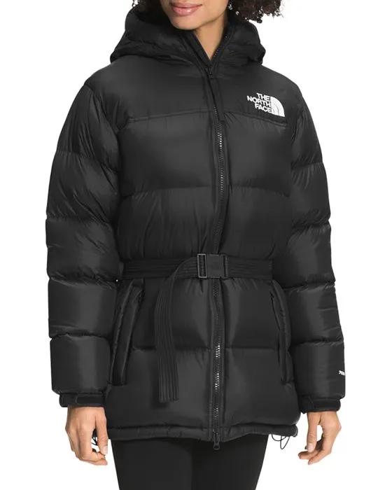 The North Face Nuptse Hooded Belted Down Jacket