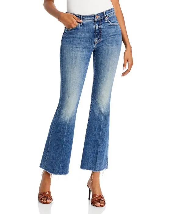 The Weekender Mid Rise Flared Jeans in Walking On Coals