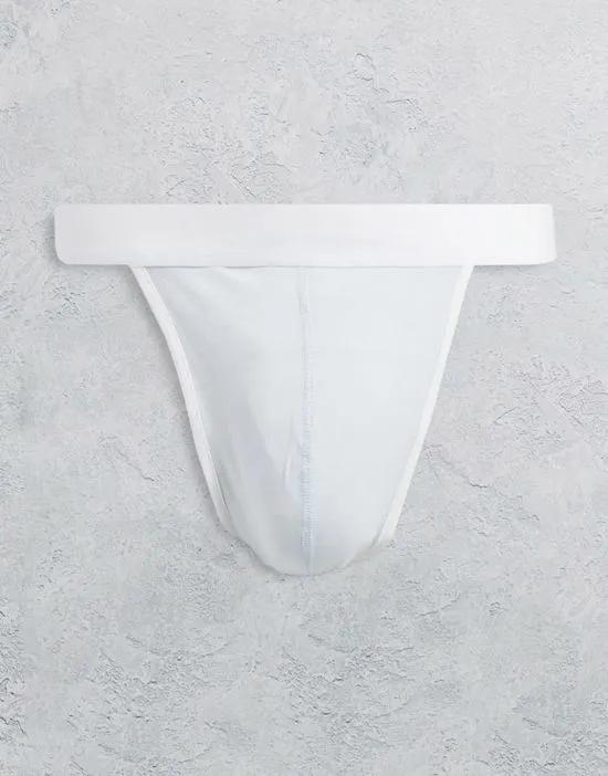 thong in pastel blue with contrast waistband
