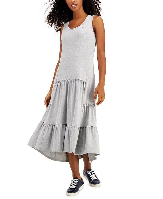 Tiered Sleeveless Midi Dress