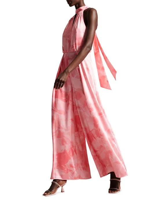 Tinslee Halter Neck Wide Leg Jumpsuit