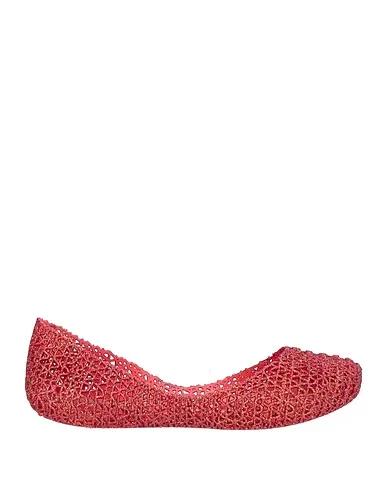 Tomato red Ballet flats