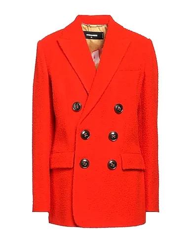 Tomato red Boiled wool Coat