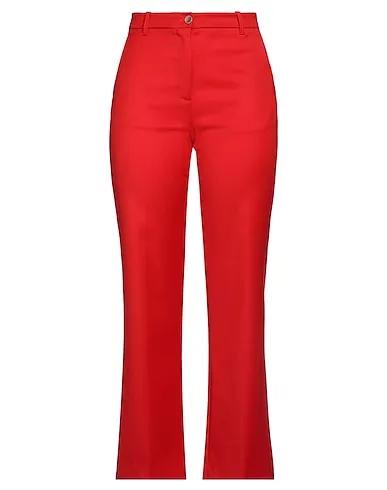 Tomato red Cool wool Casual pants