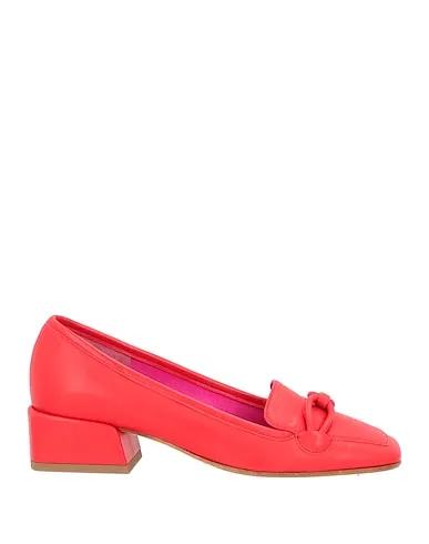 Tomato red Leather Loafers