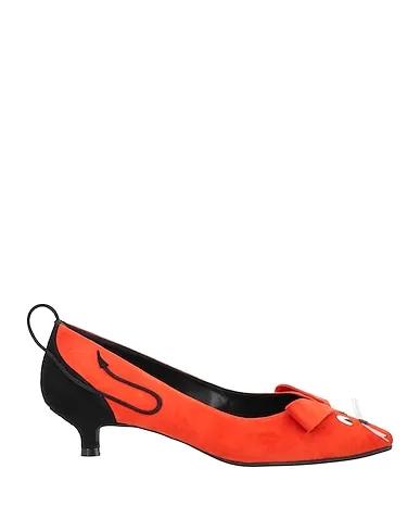 Tomato red Leather Pump