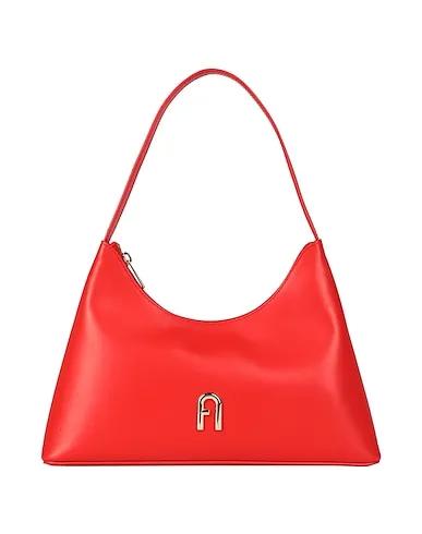 Tomato red Leather Shoulder bag