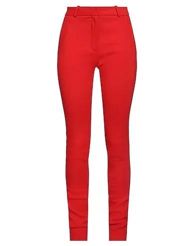 Tomato red Plain weave Casual pants
