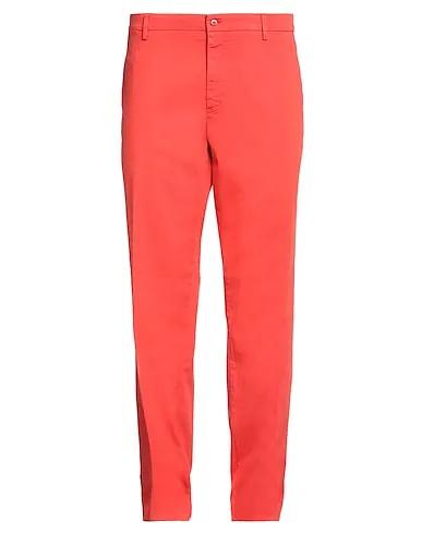Tomato red Plain weave Casual pants