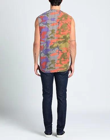 Tomato red Plain weave Jacket