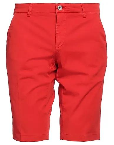 Tomato red Plain weave Shorts & Bermuda