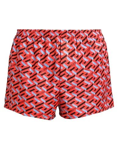 Tomato red Techno fabric Swim shorts