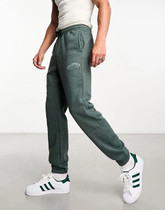 Trek fleece joggers in spruce green