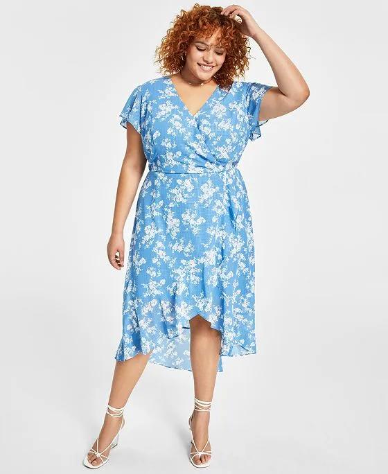 Trendy Plus Size High-Low Fit & Flare Dress