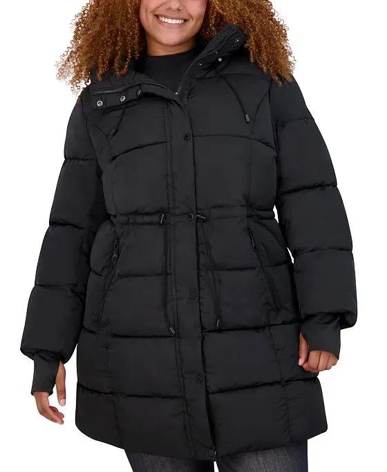 Trendy Plus Size Hooded Anorak Puffer Coat