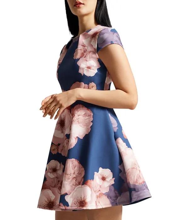 Trinia Printed Skater Dress