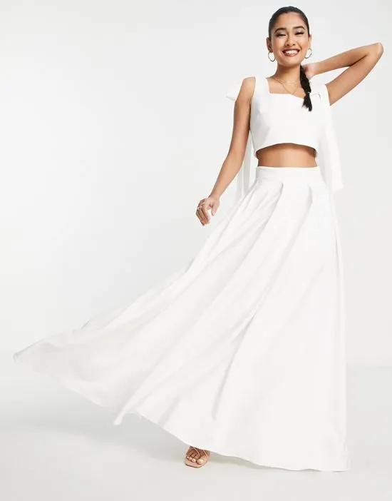 True Violet Bridal statement maxi skirt in ivory - part of a set