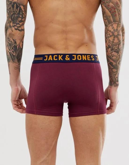 trunks 3 pack with contrast waistband