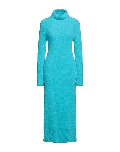Turquoise Bouclé Midi dress