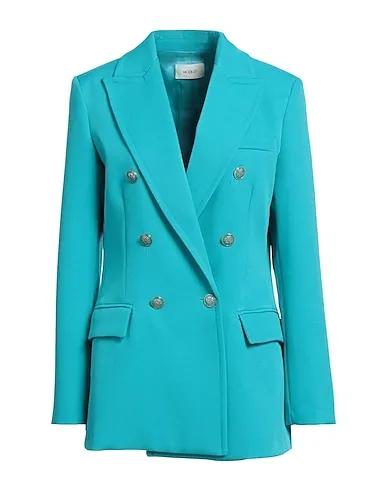 Turquoise Crêpe Blazer