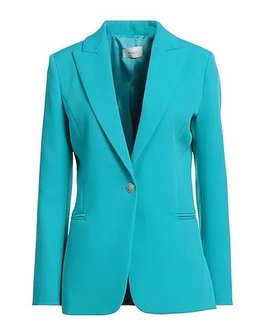 Turquoise Crêpe Blazer