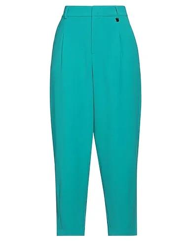 Turquoise Crêpe Casual pants