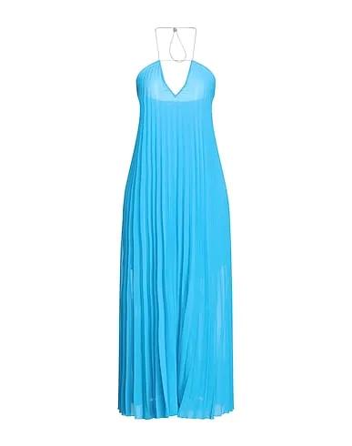 Turquoise Crêpe Long dress