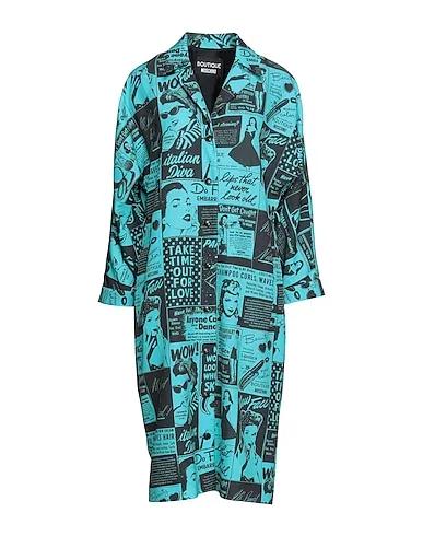 Turquoise Crêpe Midi dress