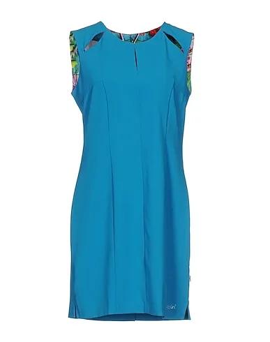 Turquoise Crêpe Short dress