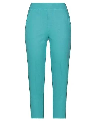 Turquoise Flannel Casual pants
