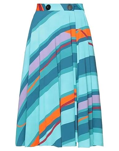 Turquoise Jersey Midi skirt