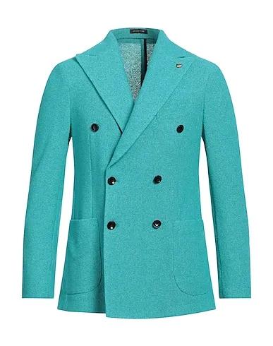 Turquoise Knitted Blazer