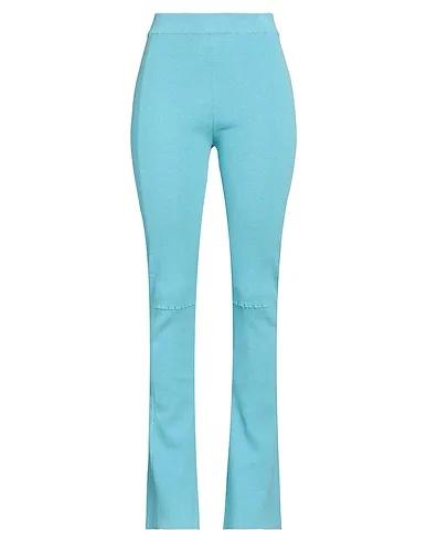 Turquoise Knitted Casual pants