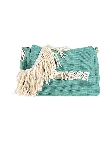 Turquoise Knitted Cross-body bags