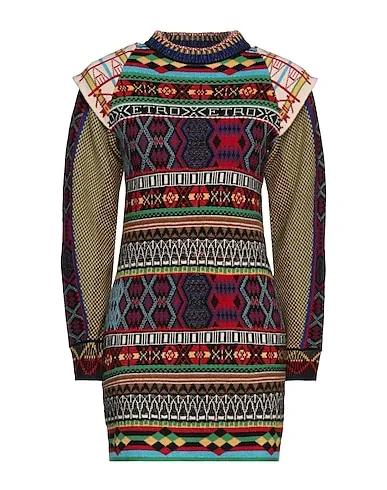 Turquoise Knitted Short dress