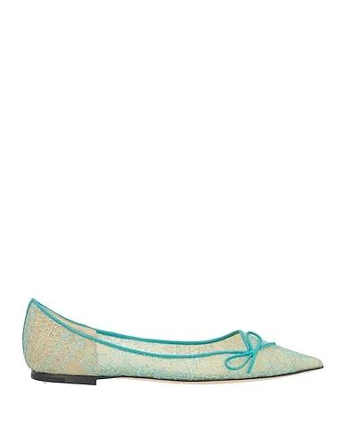 Turquoise Lace Ballet flats