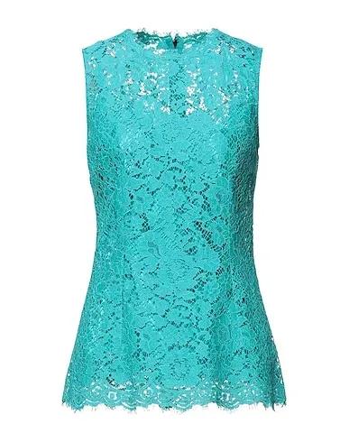 Turquoise Lace Evening top