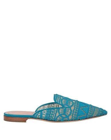 Turquoise Lace Mules and clogs