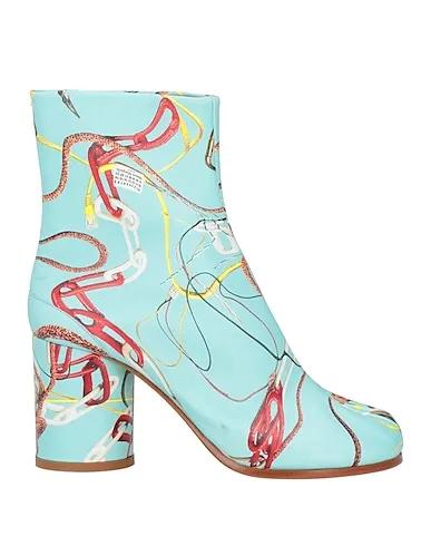 Turquoise Leather Ankle boot