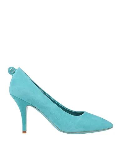 Turquoise Leather Pump