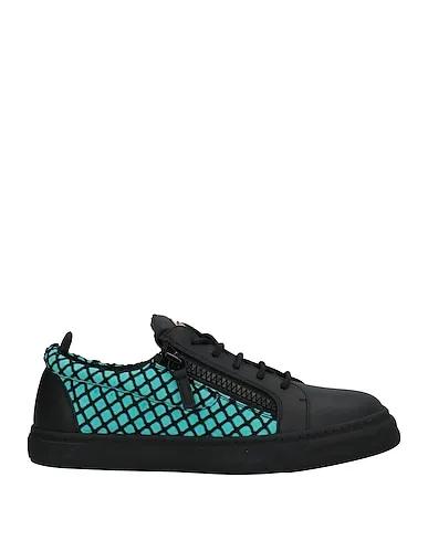 Turquoise Leather Sneakers
