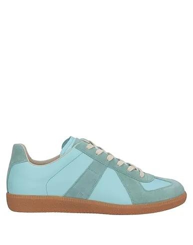 Turquoise Leather Sneakers