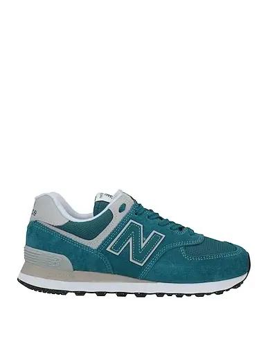 Turquoise Leather Sneakers