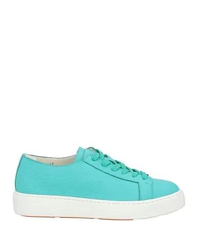 Turquoise Leather Sneakers