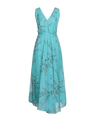 Turquoise Organza Long dress