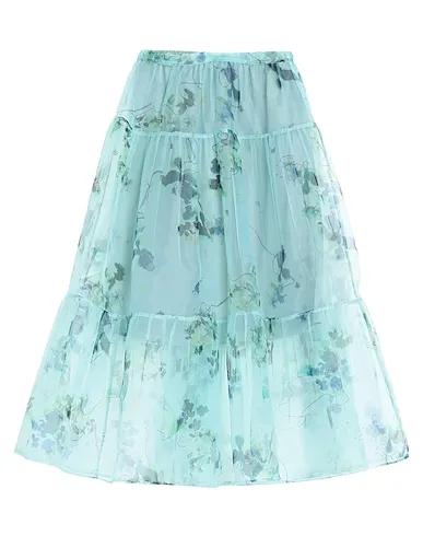 Turquoise Organza Maxi Skirts