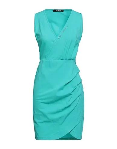 Turquoise Piqué Short dress